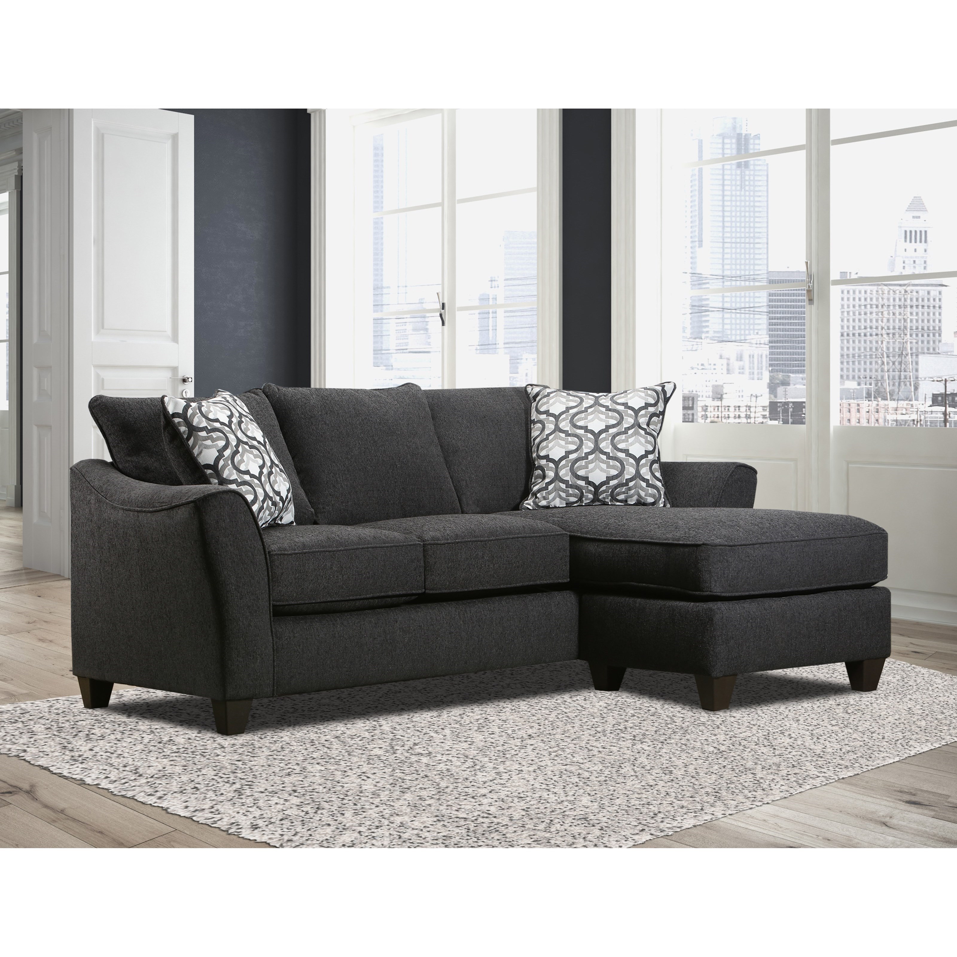 Peak Living 4550 Transitional Sofa Chaise with RightFacing Chaise